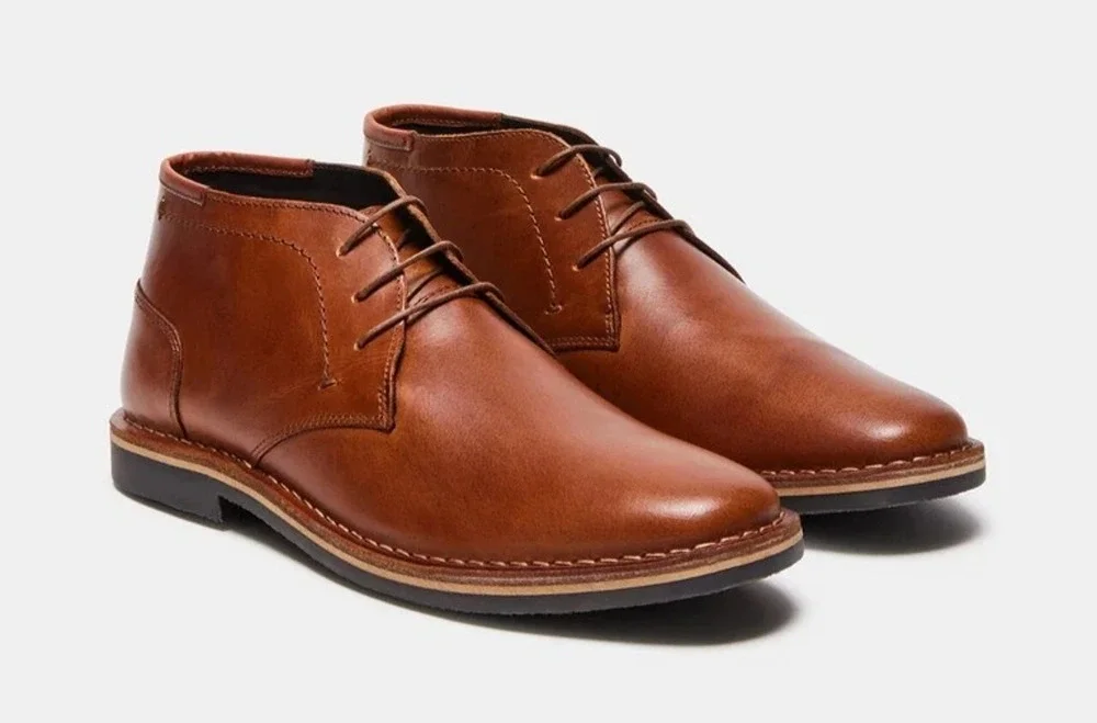 Brand New Men's Steve Madden P-Symin Chukka Boots Color Cogna 9.5 New With Box!